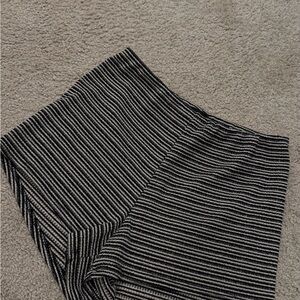 Striped Knit Black & Cream Shorts
